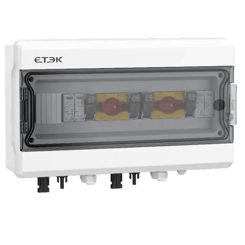 1000V PV DC Combiner Box | 2 In 2 Out With DC Fuse+SPD+Isolator