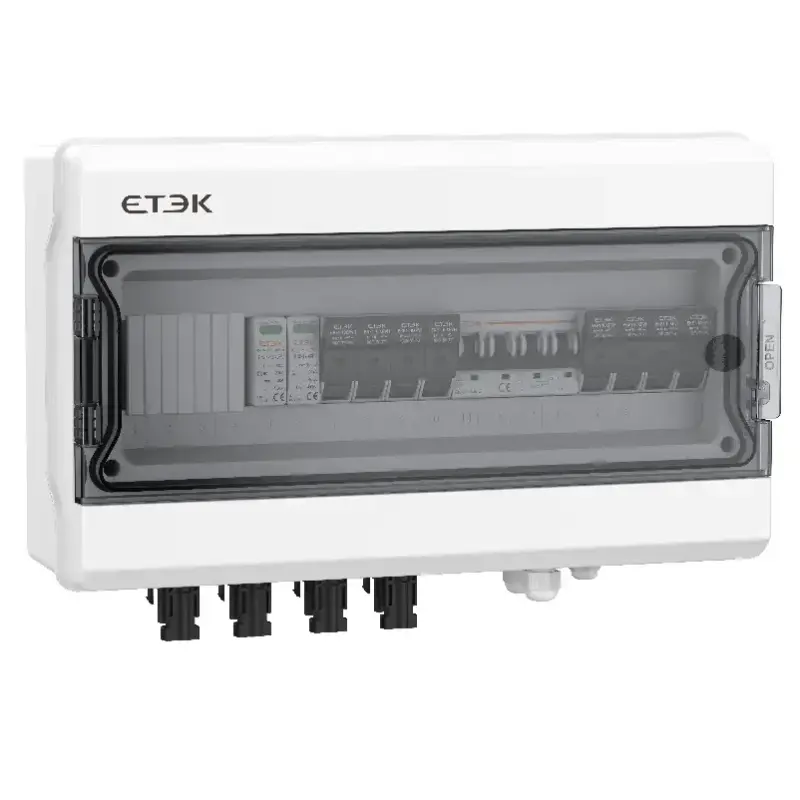 1000V DC Solar Combiner Box | 3 In 1 Out With DC Fuse+SPD+MCB
