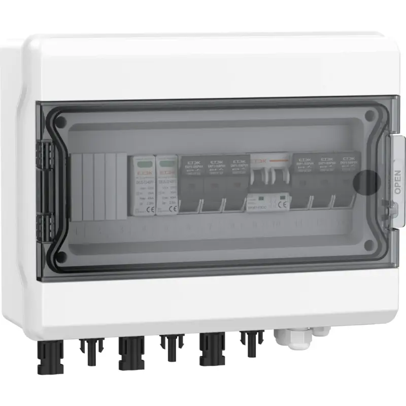 600V DC Combiner Box | 3 In 1 Out With DC Fuse+SPD+MCB
