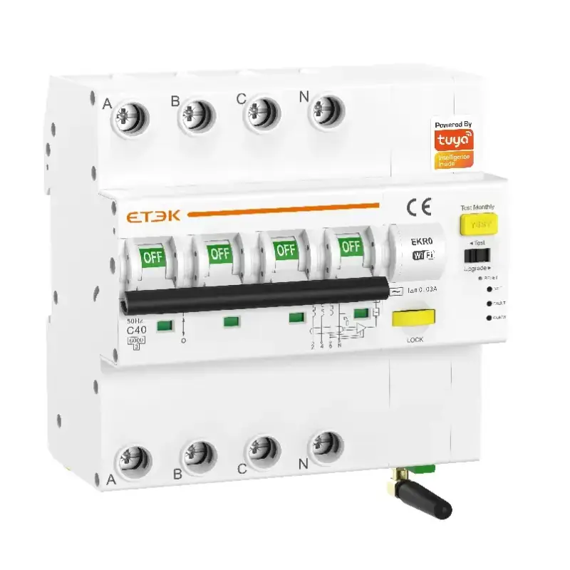 EKRO  Tuya Wifi 4P RCBO Max 63A With Metering