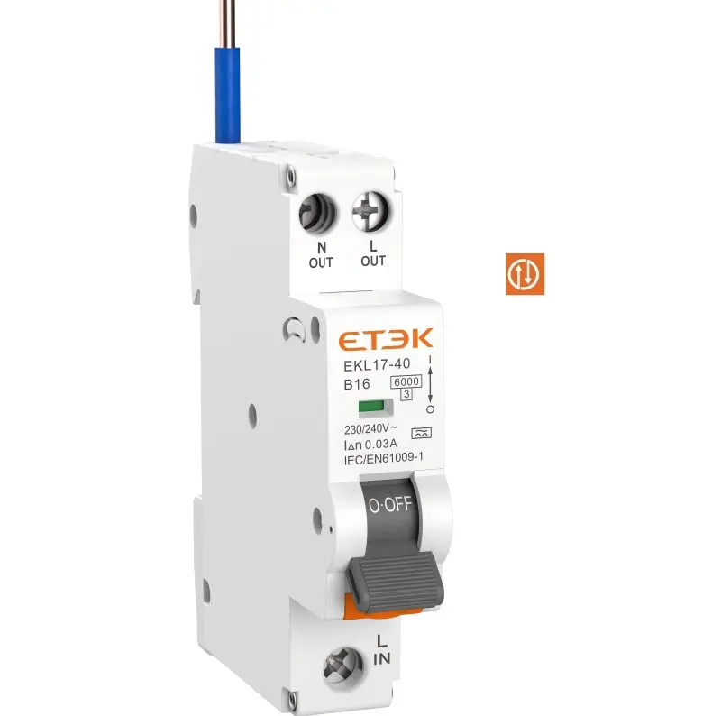 Bi-directional RCBO for EV charging distribution board branch protection (example)