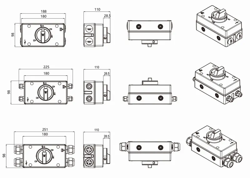 ekd6 el32 renclosure dc isolator 16