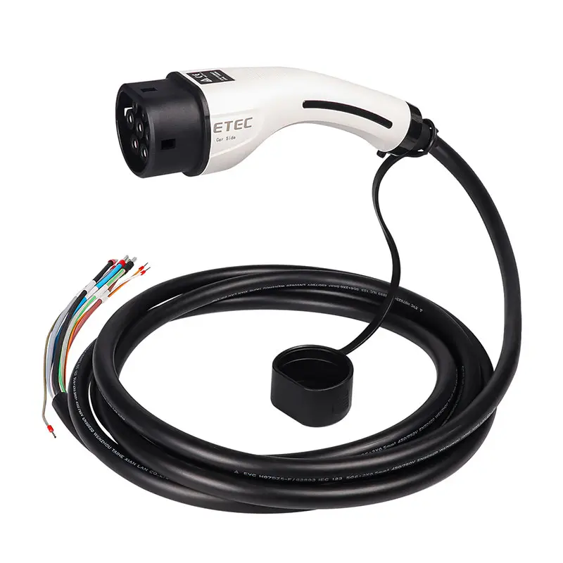 ETEK Type 2 EV charging plug IEC 62196-2 for AC charging stations