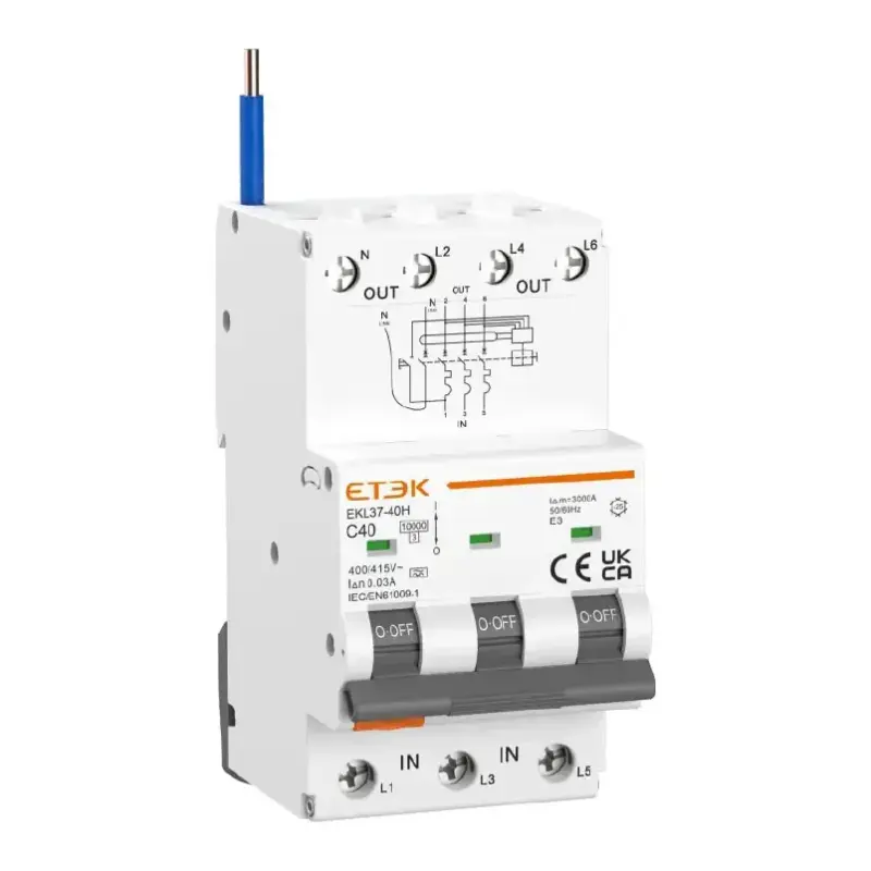 EKL37H-40 3P+N Bi-Directional RCBO | 18th Edition UK Standard