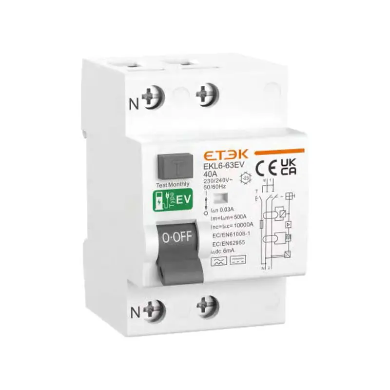 EV charging RCD/RCCB with Type A and 6mA DC detection for EVSE protection