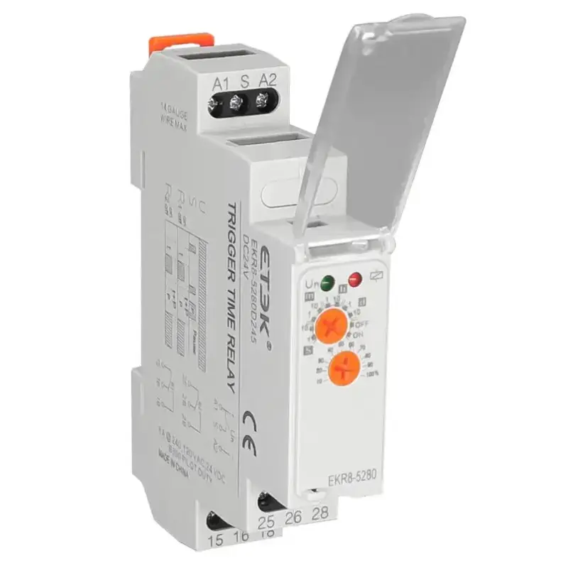 EKR8-5 Trigger Time Relay | 0.1s-99h Range